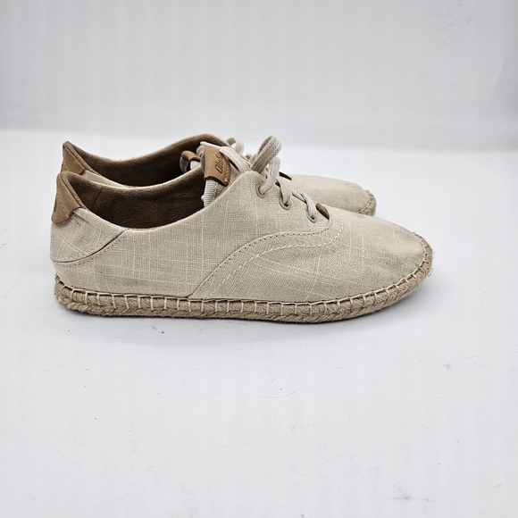 OluKai Kaula Pa'a Li Kaula Tan Tapa Lace Up Espadrille Convertible Sneaker Sz 7 - Picture 6 of 11
